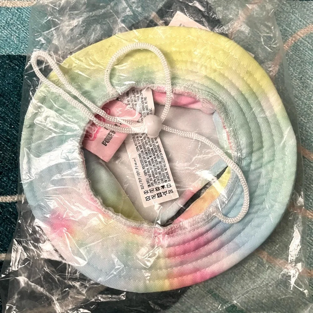 NWT Barbie Tie Dye Pet Dog Cat Bucket Hat - SIze XS/Small